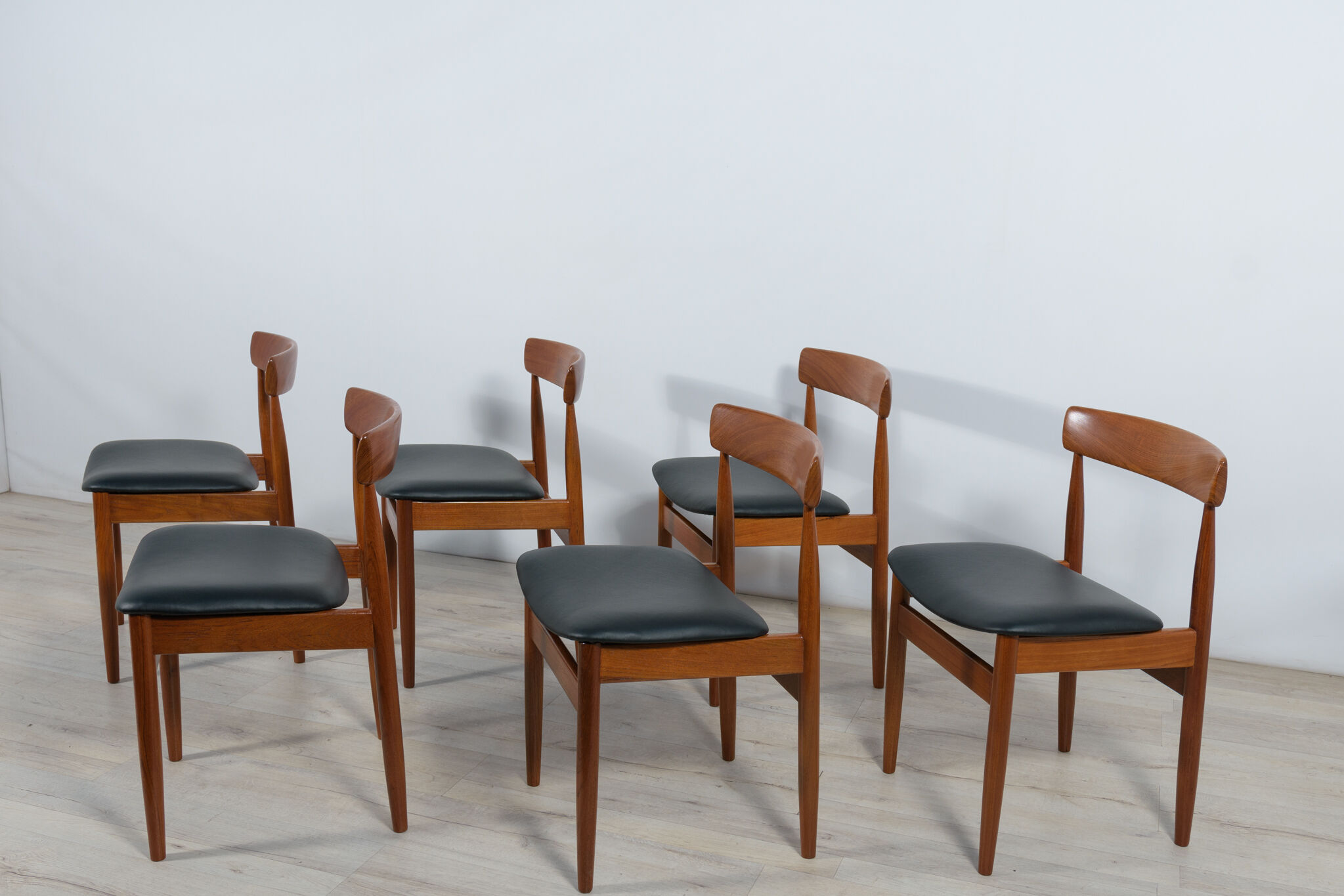 Mid-century teak dining chairs, 1960s, set of 4