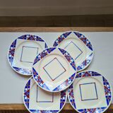 4 flat plates Faience from Lunéville