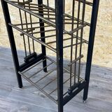 Magazine rack from Wiener Werkstätte Austria made of mahogany & brass around 1900