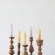 Scandinavian Wooden Candleholders, Set of 5