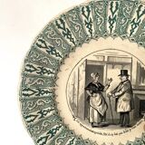 Sarreguemines talking plate, real estate theme