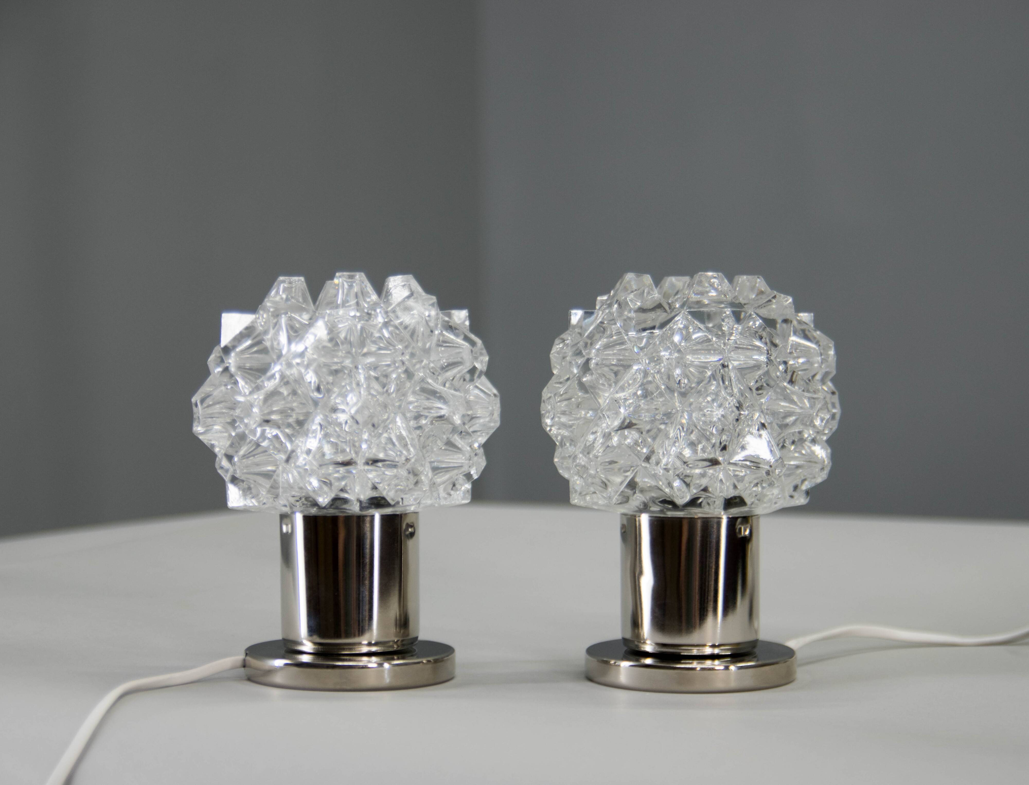 Two Bedside Table or Wall Lamps by Kamenicky Senov, 1970s