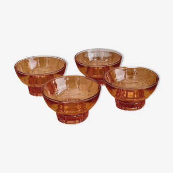 Set of 4 rosaline glass cups