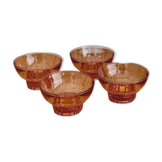 Set of 4 rosaline glass cups