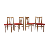 Ensemble de quatre chaises de salle à manger des années 1970, Tchécoslovaquie