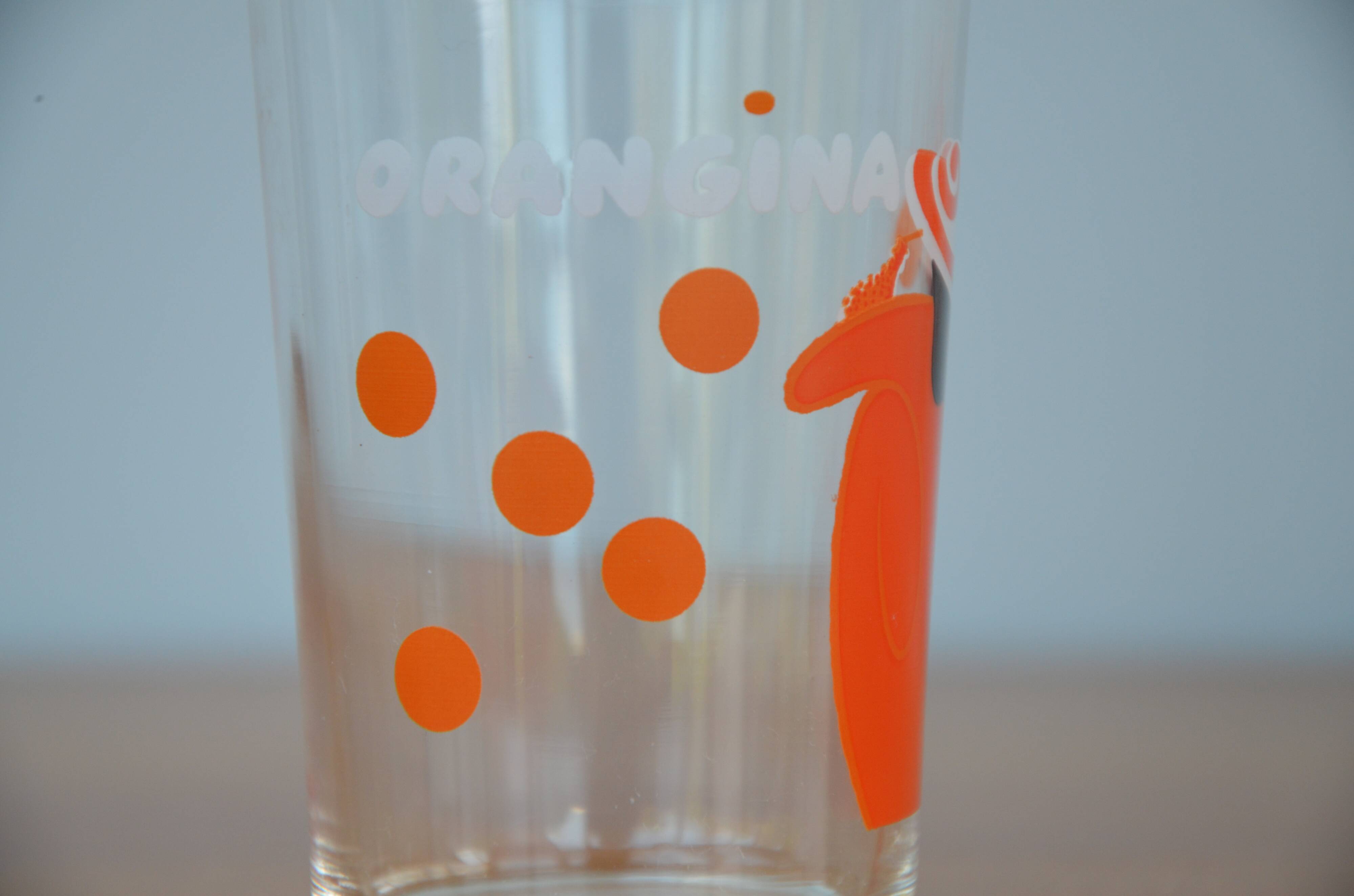 Lot de 6 verres à orangina, année 70