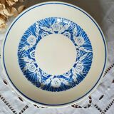Old flat plates mismatched in earthenware