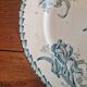 Old iron earth porcelain plate Badonviller Iris