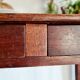Antique solid wood farmhouse table 2 drawers