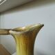 Handmade Ceramic Pitcher: 1970s LKC Pottery, Yellow Brown Glaze