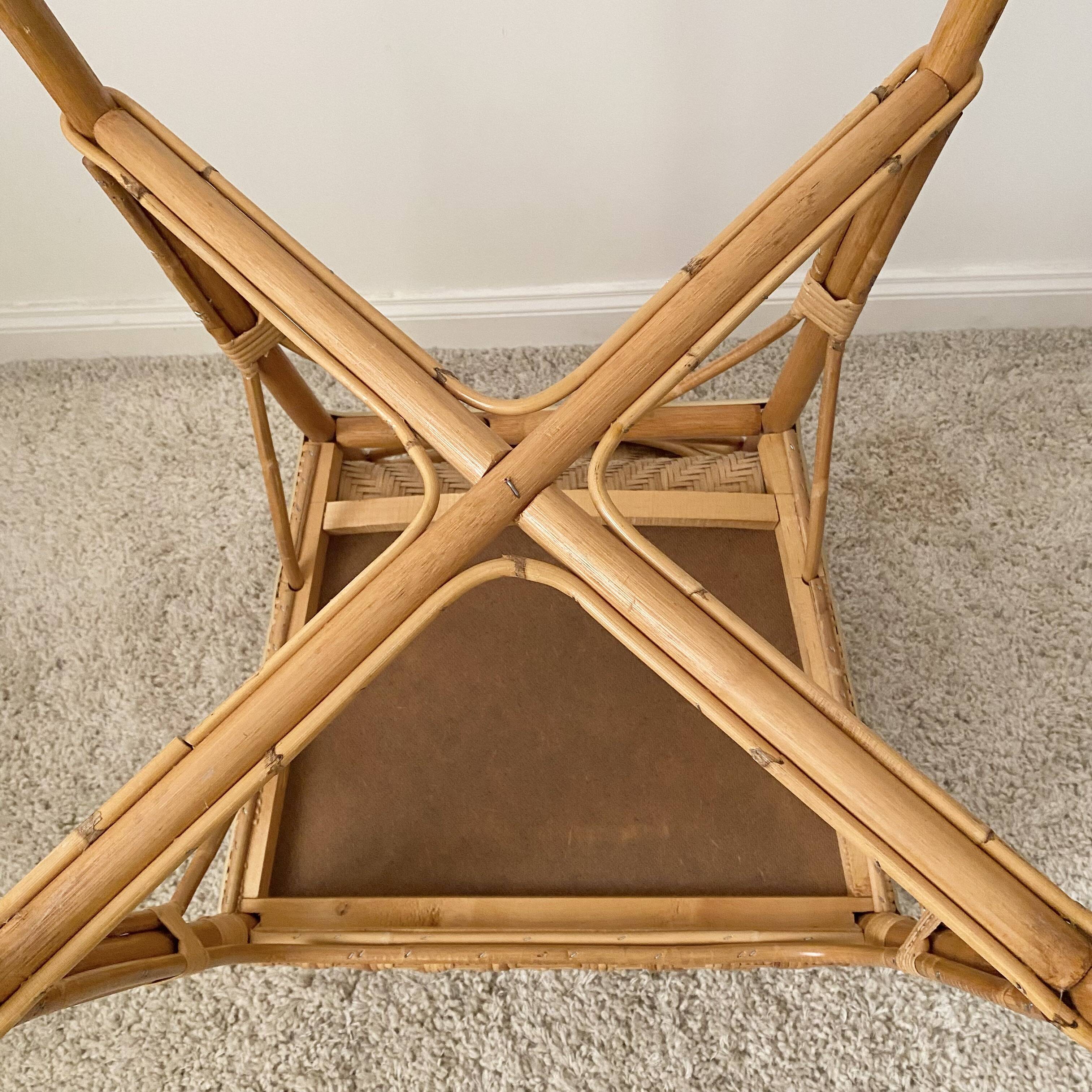 Vintage rattan armchair