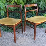 Pair of chairs by Henning Kjaernulf for Mobelfabrik