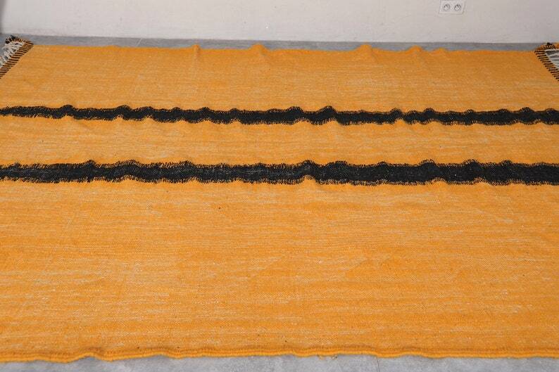 Honey orange Moroccan rug 150/250cm