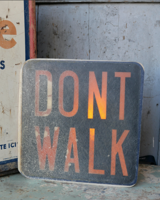 Fire plate don't walk in fiberglass