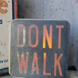 Plaque de feu don't walk en fibre de verre