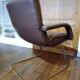 Deux fauteuils cuir et chrome 1970