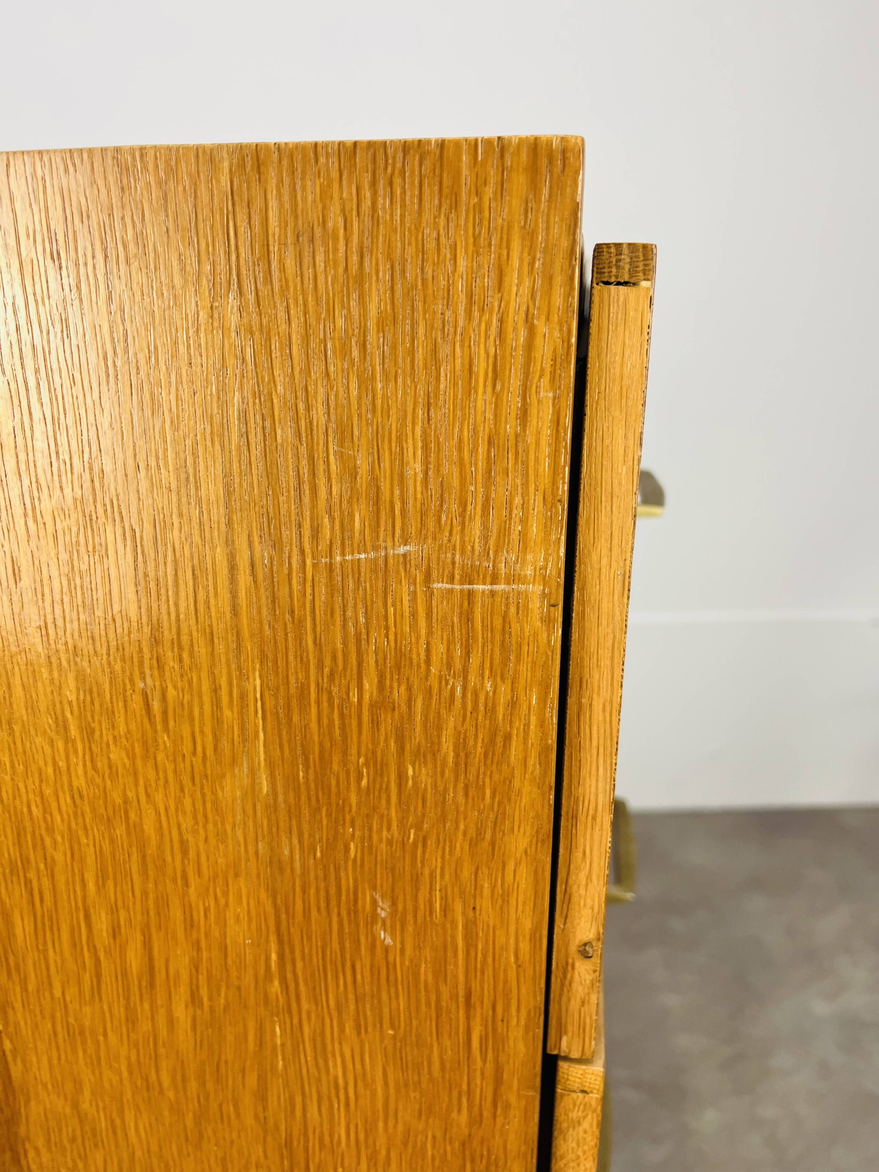 Commode chiffonnier années 50, bois blond