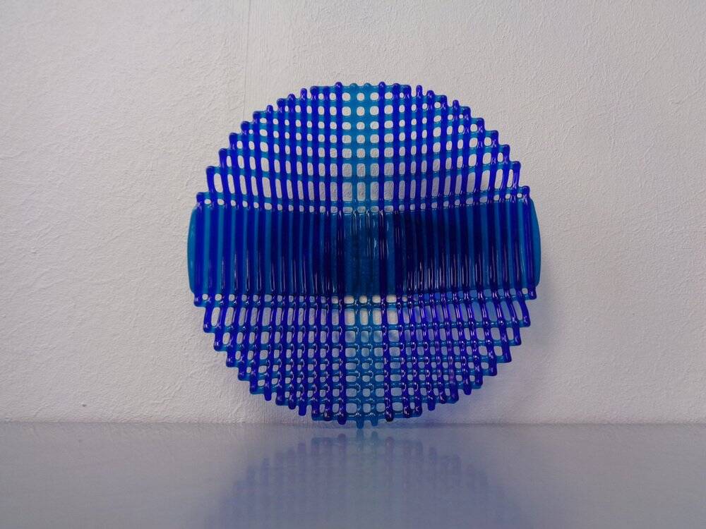 Italian filigree glass bowl, 1960s