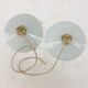 Pair of suspensions in white opaline