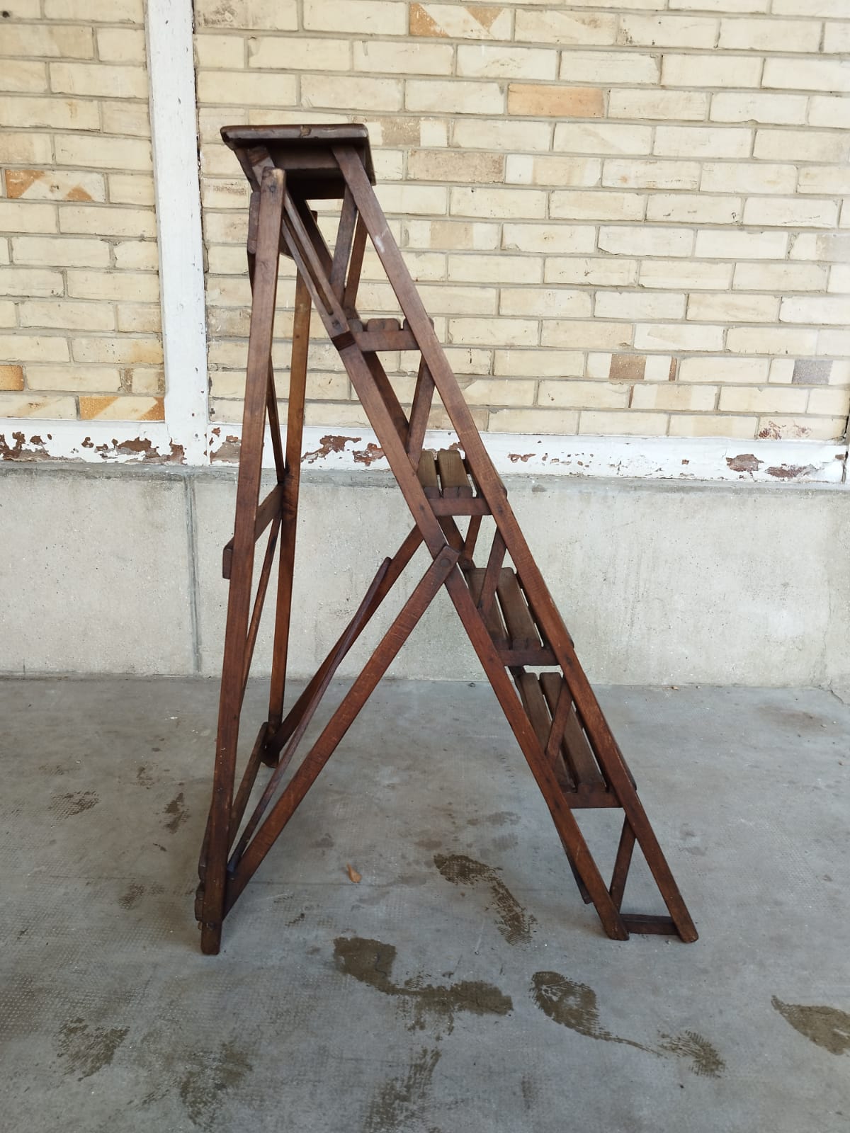 Vintage wooden stepladder from library 1930