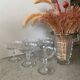 Set of 6 chiseled glass champagne coupes