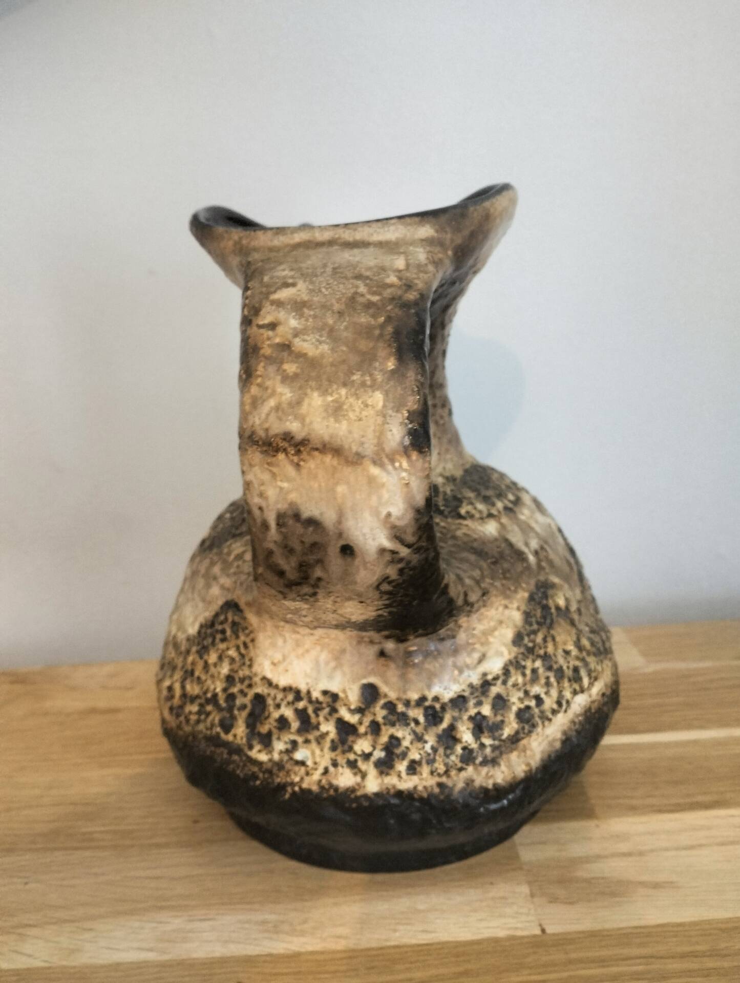 Ceramic vase-pitcher Fat Lava, attributed to Bay Keramik, Germany