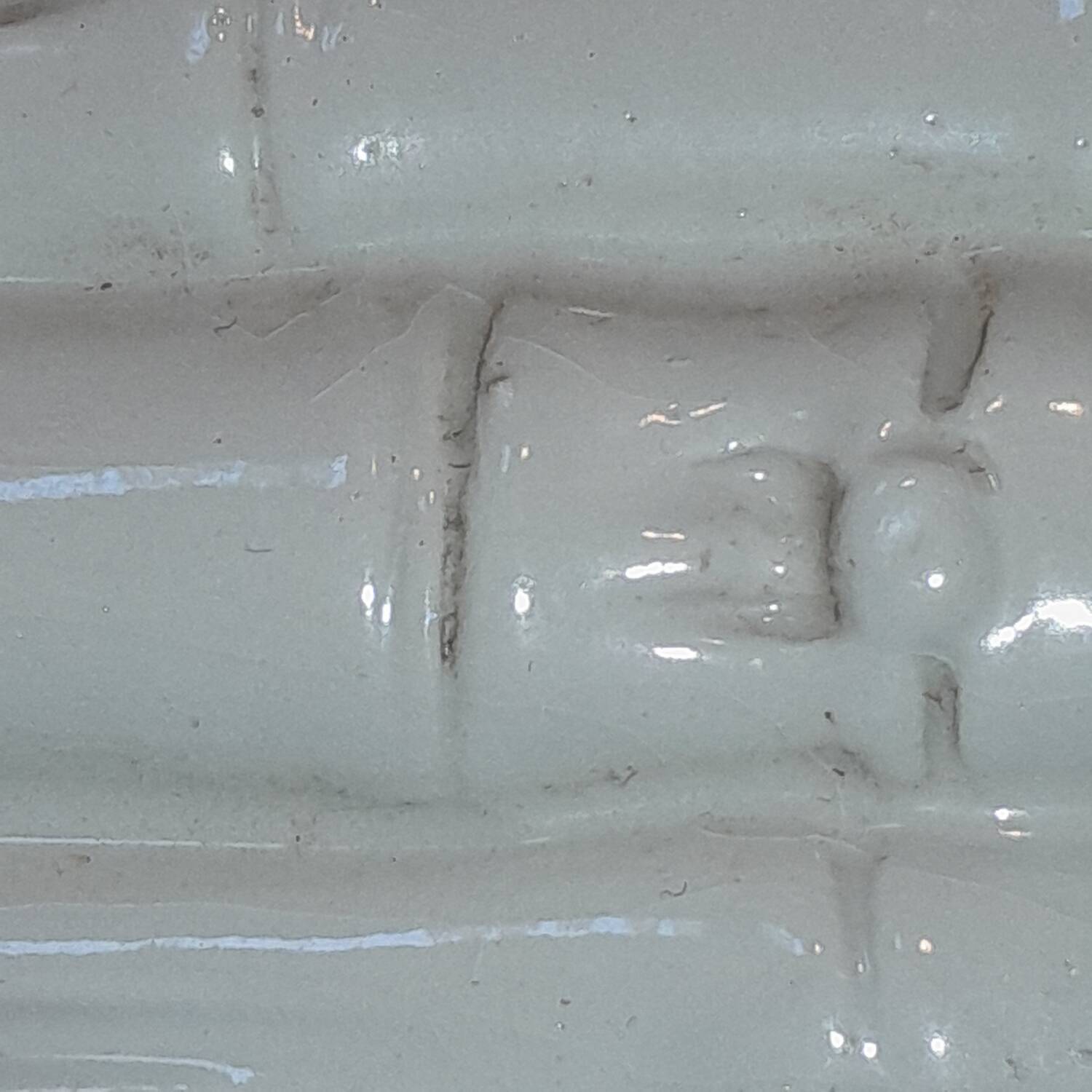 Porte-parapluie vintage italien en céramique blanche style bambou