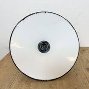Industrial petrol enamel military pendant lamp with cast aluminium top, 1960s