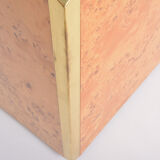 Willy Rizzo Elm Birch Wood and Brass Cabinet Model Alveo for Mario Sabot