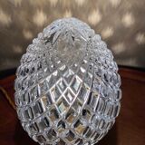 Table lamp in worked glass