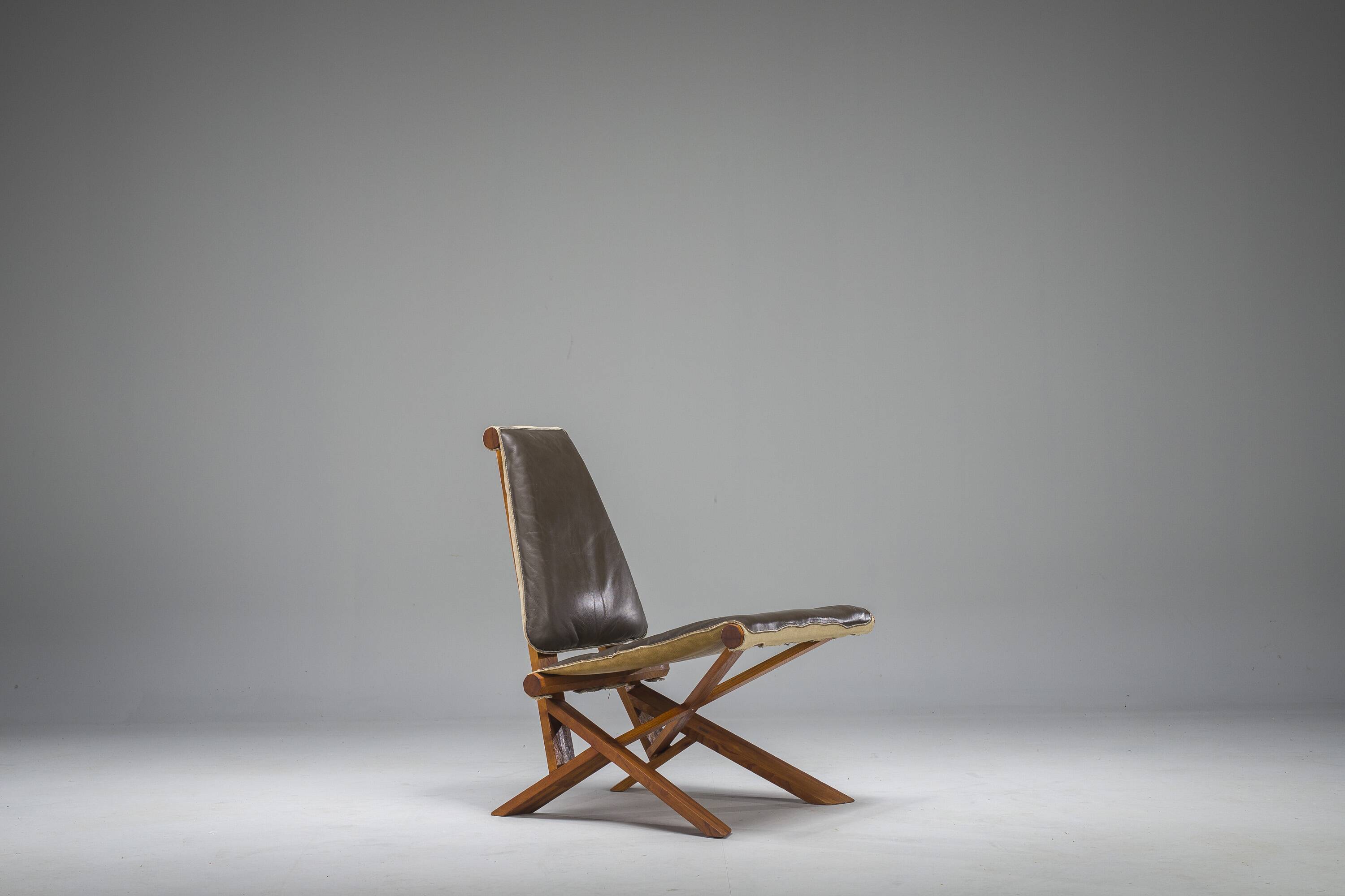 French S46 Dromadaire Chair by Pierre Chapo for Ebenisterie Seltz, 1970s
