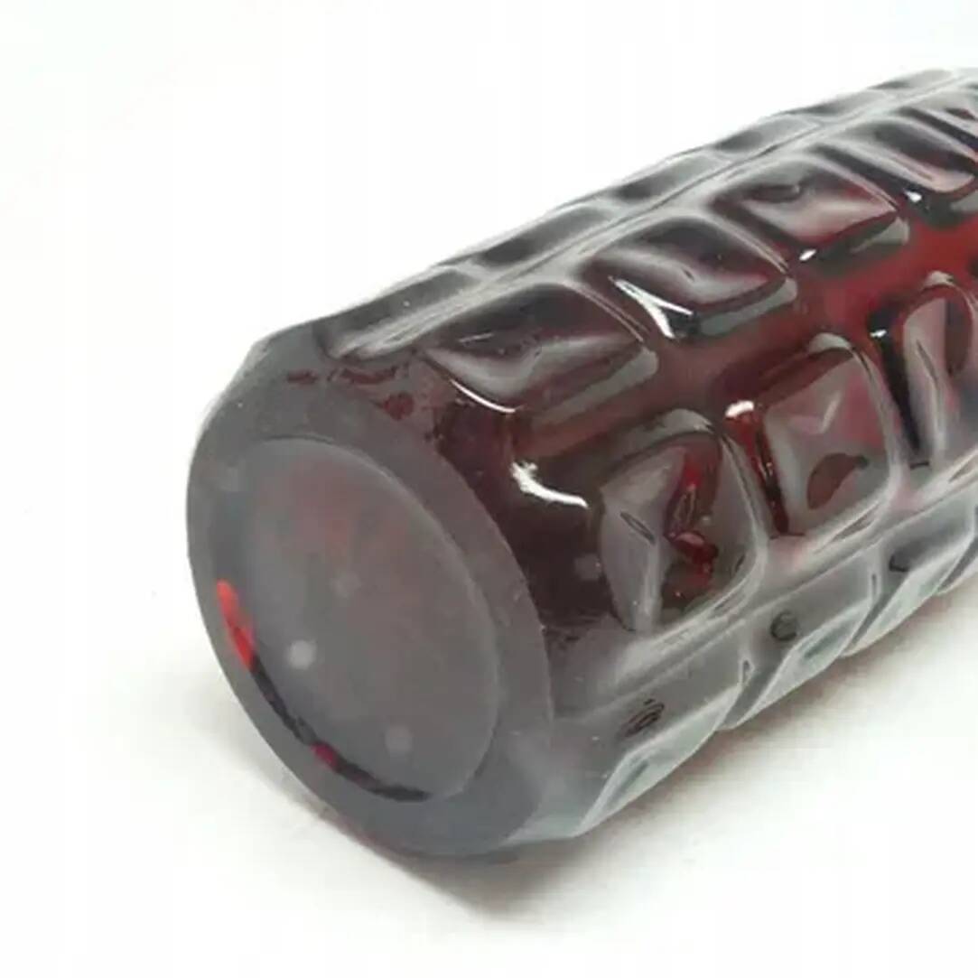 Mid-century modern vase, red soda glass, Ząbkowice, Poland, 1970s