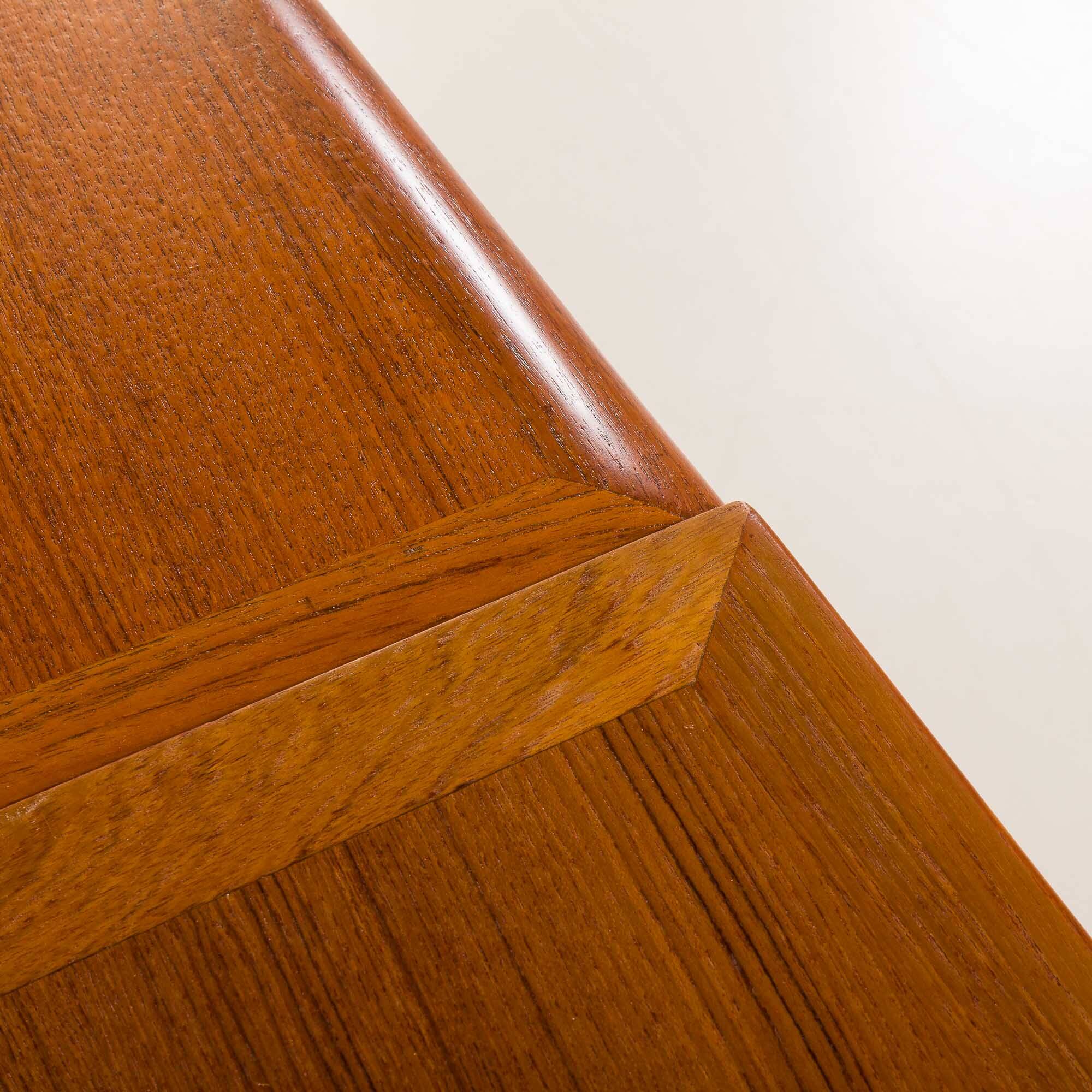Small Danish square teak dining table with extensions, 1960s