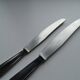 24 Art Deco style stainless steel knives - 12 desserts and 12 cheeses - In boxes