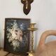 Painting on paper, glazed wooden frame