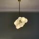 Italian opalglass and brass bubble lamp 1950