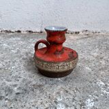 Fat Lava enamelled ceramic candlestick
