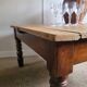 Wooden coffee table with turned legs
