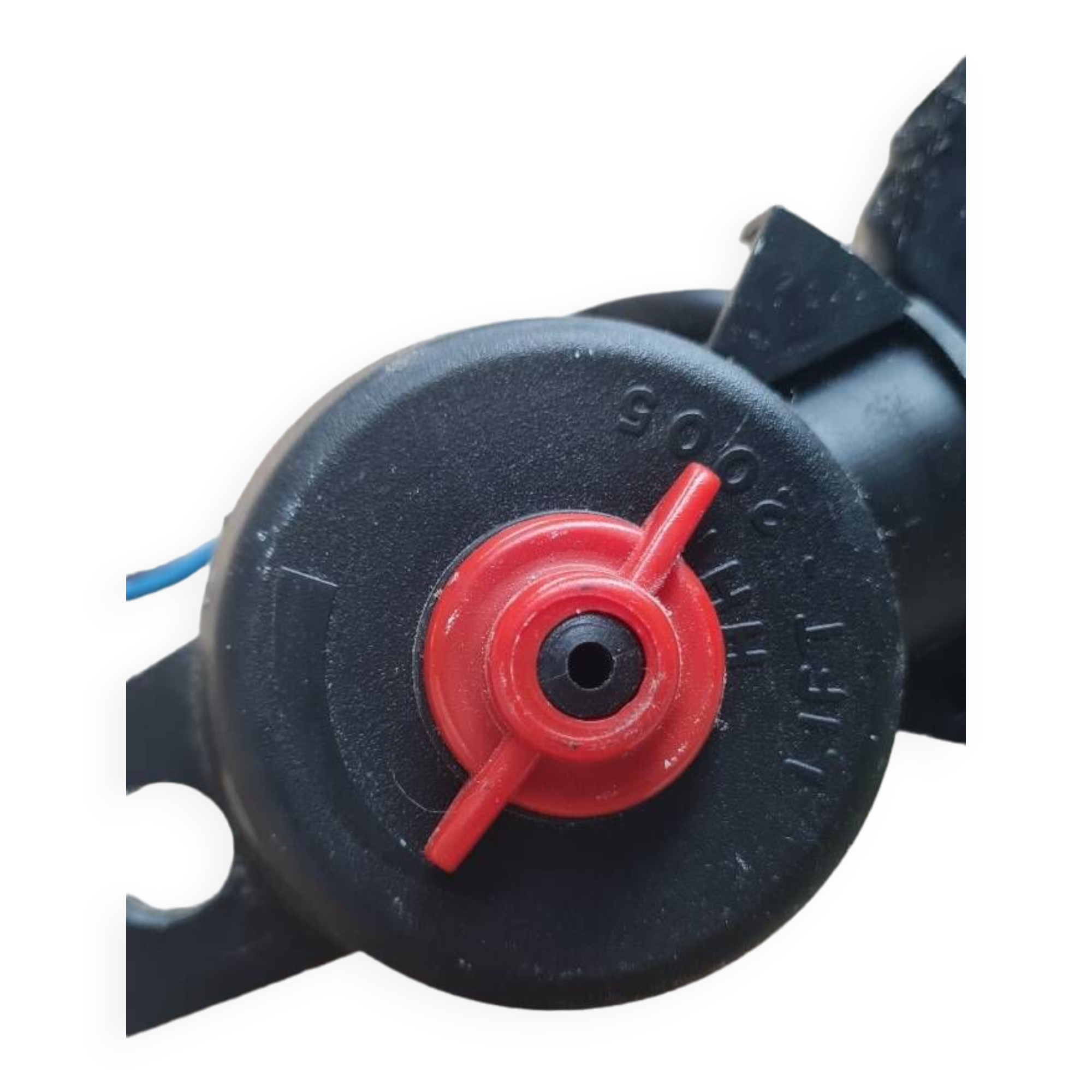 Suspension in beige enameled sheet metal