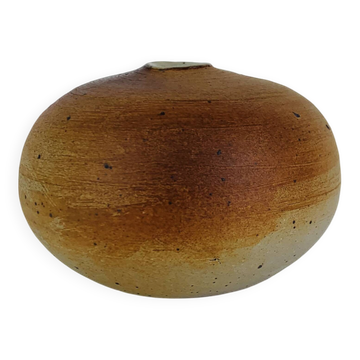 Vase boule grès vintage