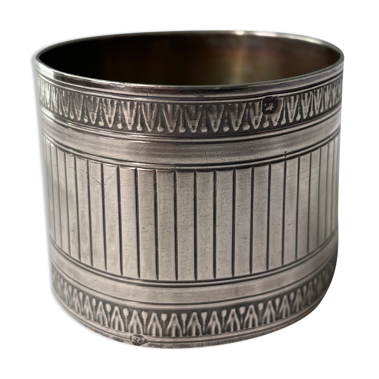 Old silver towel ring