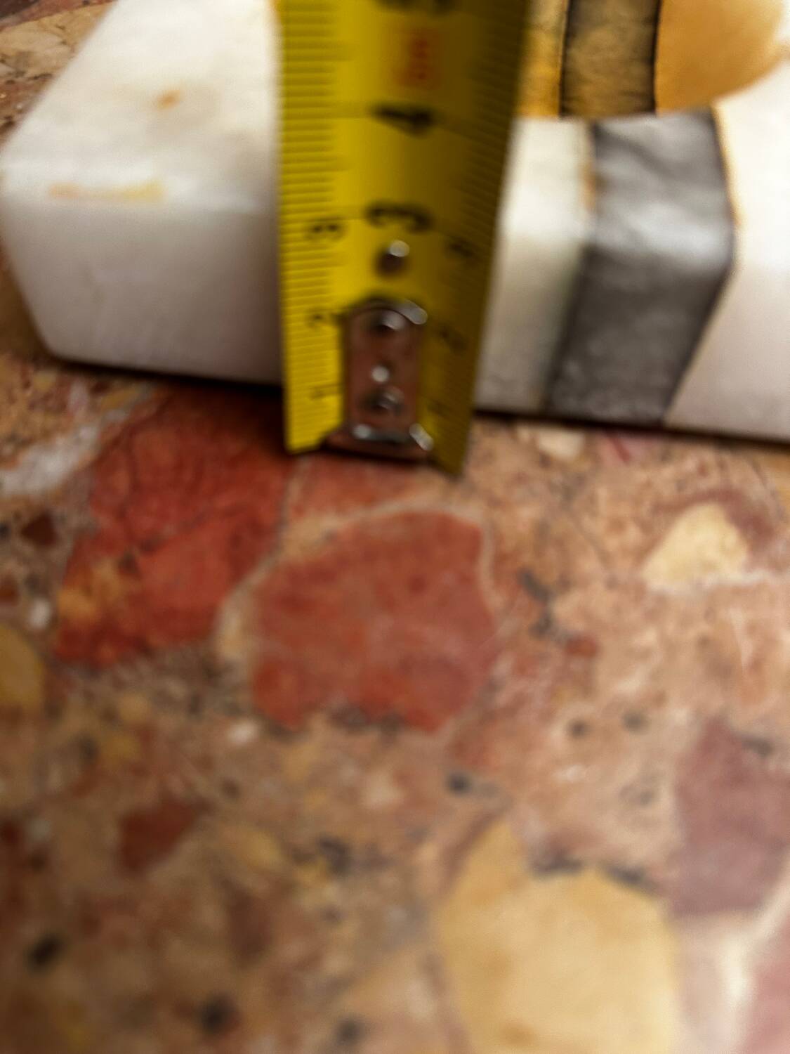 Art Deco ashtray/trinket tray in tricolor marble