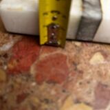 Art Deco ashtray/trinket tray in tricolor marble