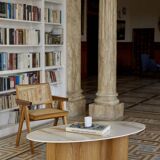 Wavewoo coffee table with stone top