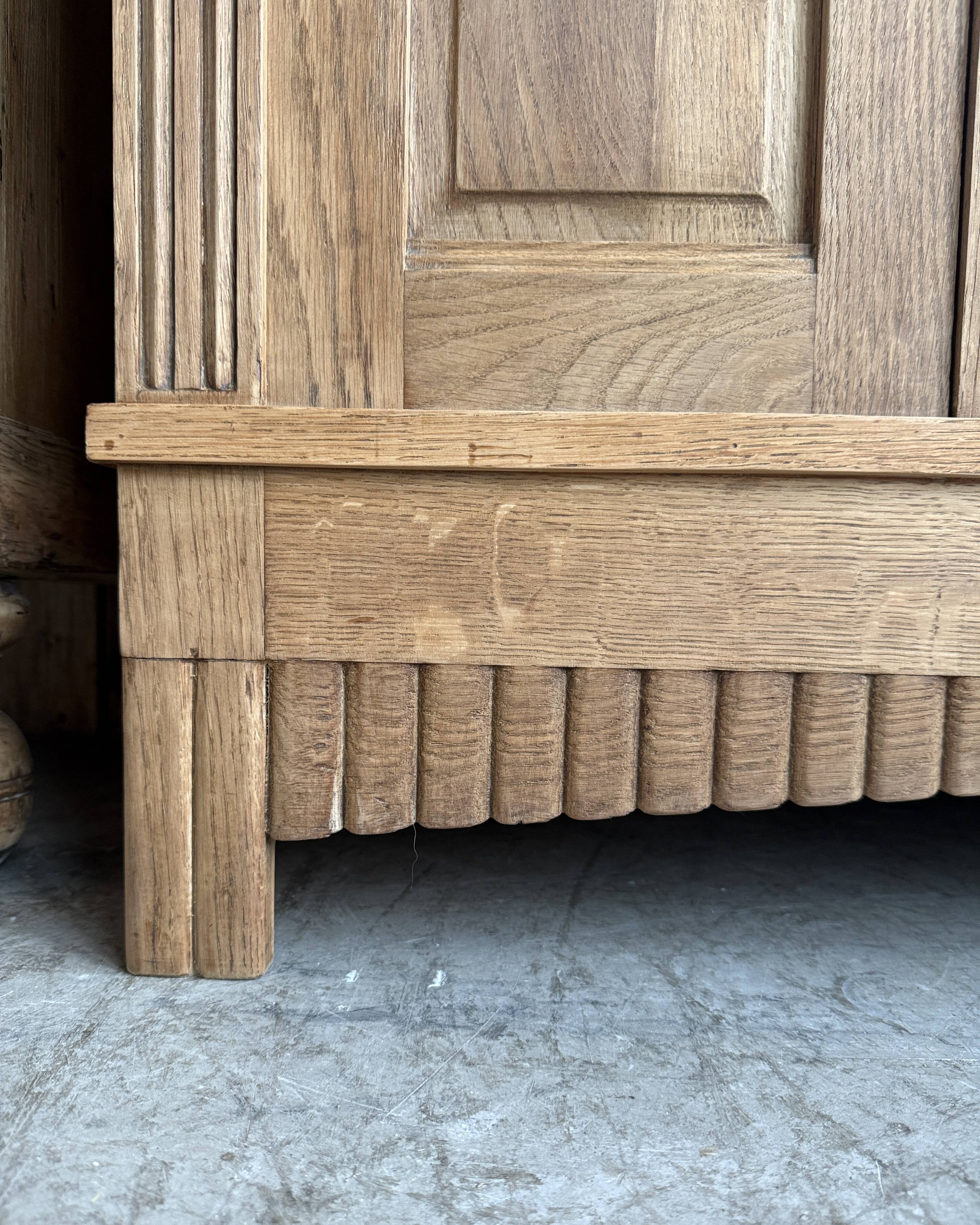 Large Art Deco oak wardrobe (renovated)
