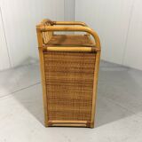 Rattan chest of drawers bedside table 1980’s