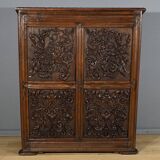 Oratory in solid walnut, Neo-Gothic Renaissance style – Late 19th century
