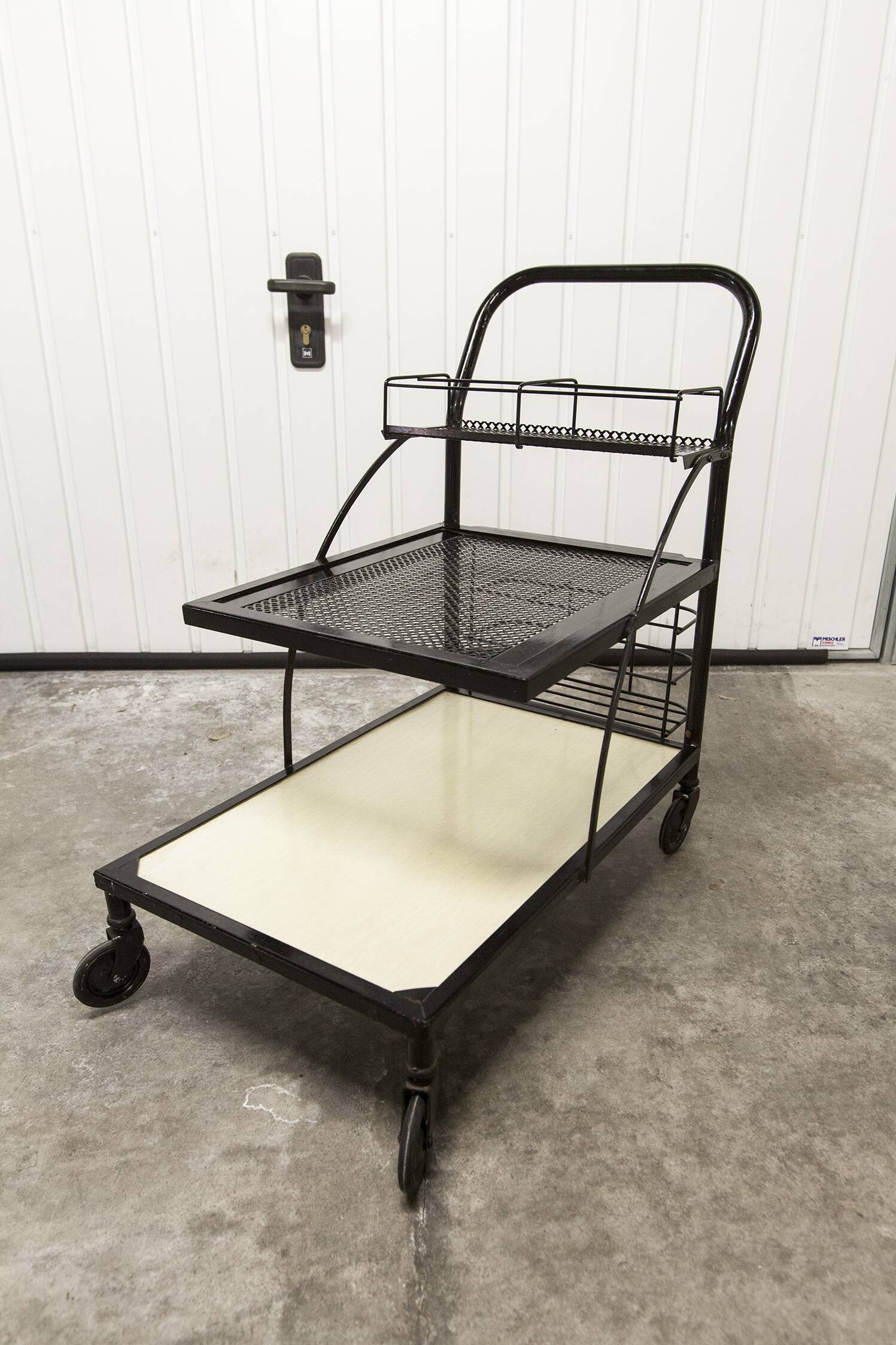 Trolley on wheels 1960 perforated metal