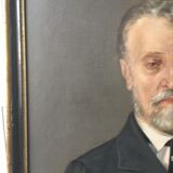 Portrait signed oil , date 19th ieme