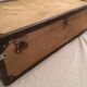 Old wood and cardboard suitcase